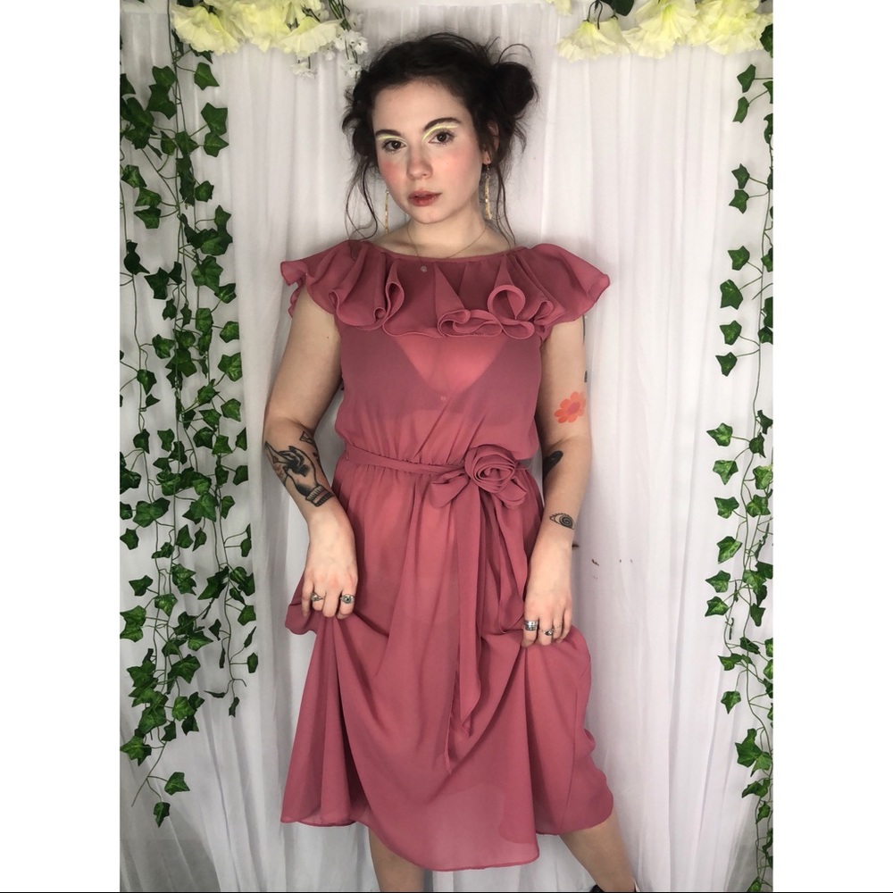Vintage 70s rose dress